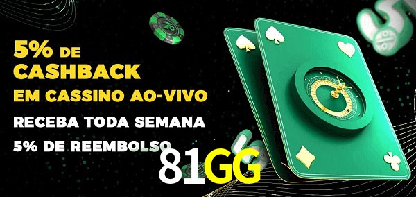 Promoções do cassino ao Vivo 81GG